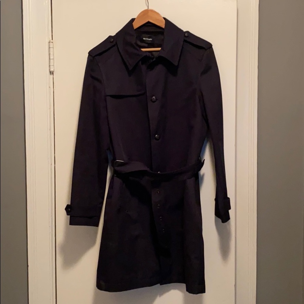 The Kooples Chic Dark Navy Trench Coat